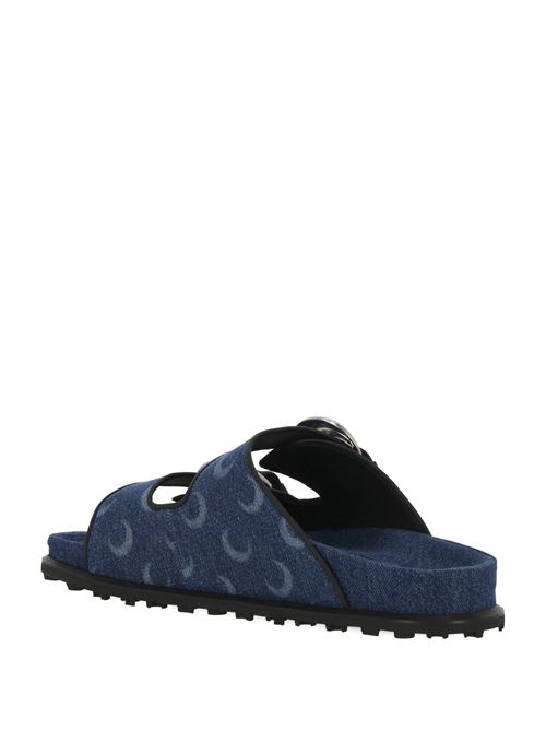 Deadstock denim ms ground sandal Marine Serre | MFW017DDEN0001BLT5